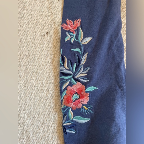 Blue embroidered leggings - Picture 4 of 6